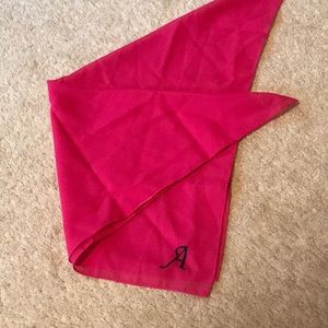 Pink A initial scarf